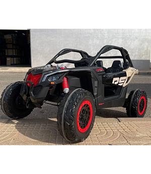 COCHE BUGGY 24V CAN-AM MAVERICK UTV, 4X200W, BEIGE-NEGRO -  INDA800-KIDS